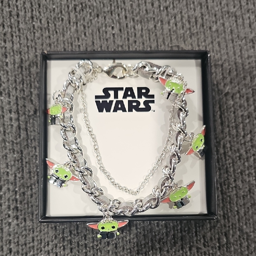 Star Wars Green and Pink Baby Yoda Bracelet